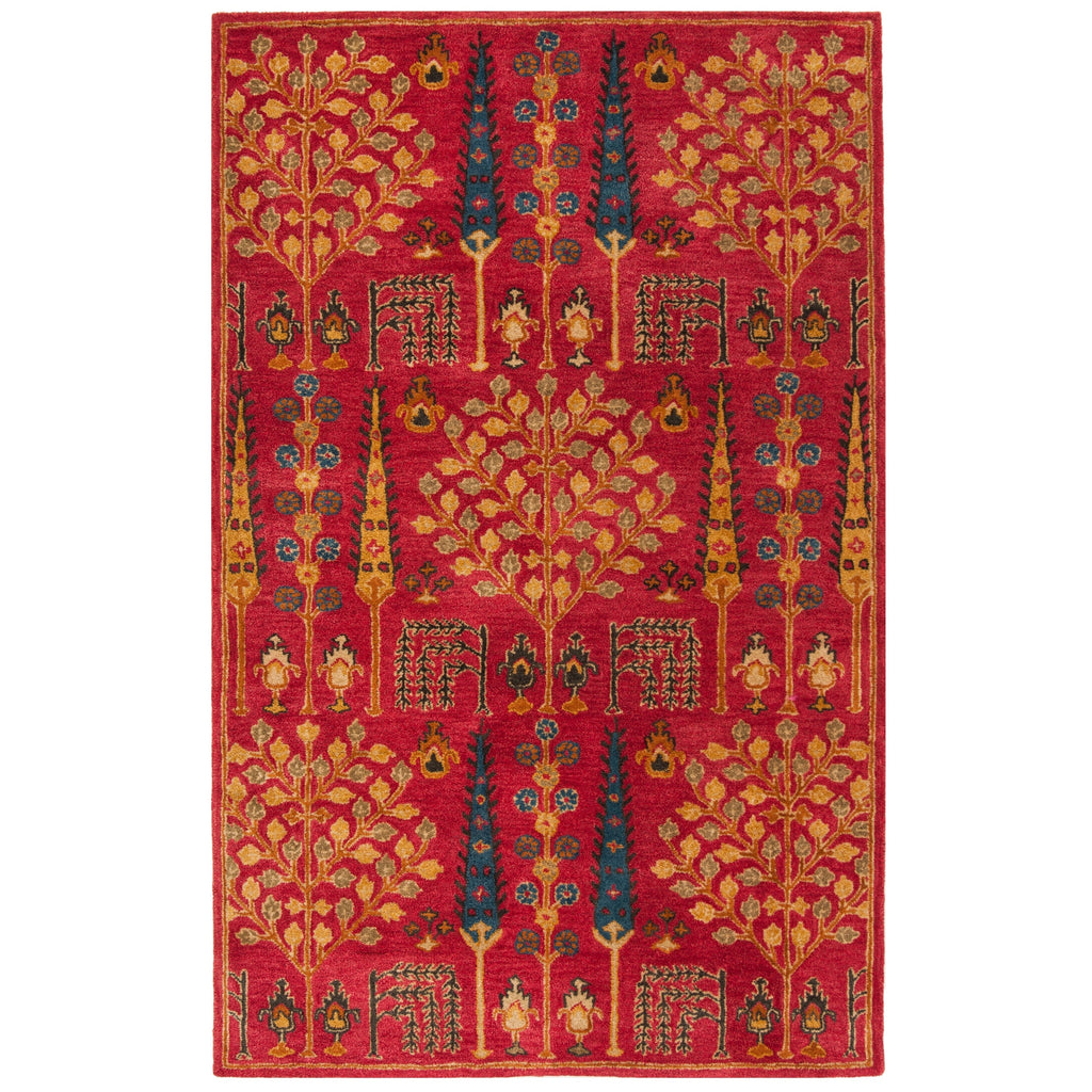 SAFAVIEH Handmade Heritage Picture Block Floral Traditional Oriental Wool Rug