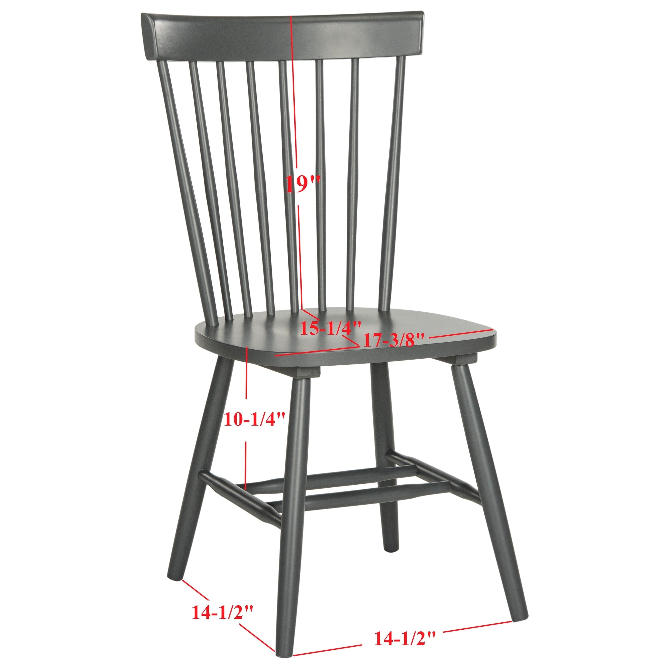 SAFAVIEH Suhair Spindle Farmhouse Dining Chair (Set of 2) - 20.5 x 21 x 36 - 21W x 21D x 36H