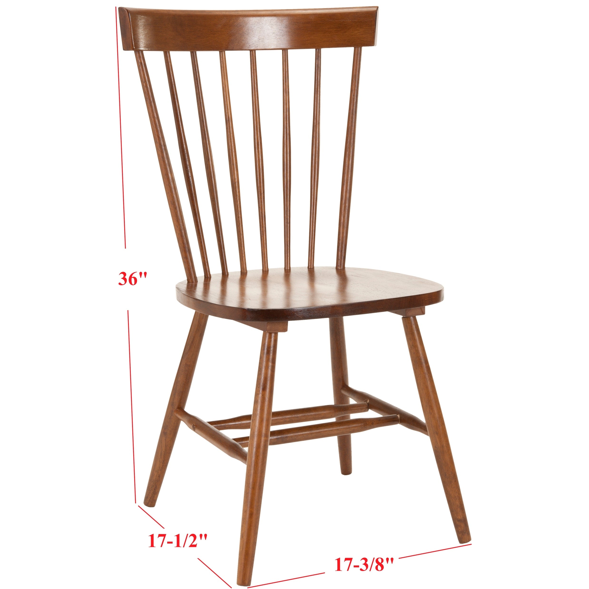 SAFAVIEH Suhair Spindle Farmhouse Dining Chair (Set of 2) - 20.5 x 21 x 36 - 21W x 21D x 36H