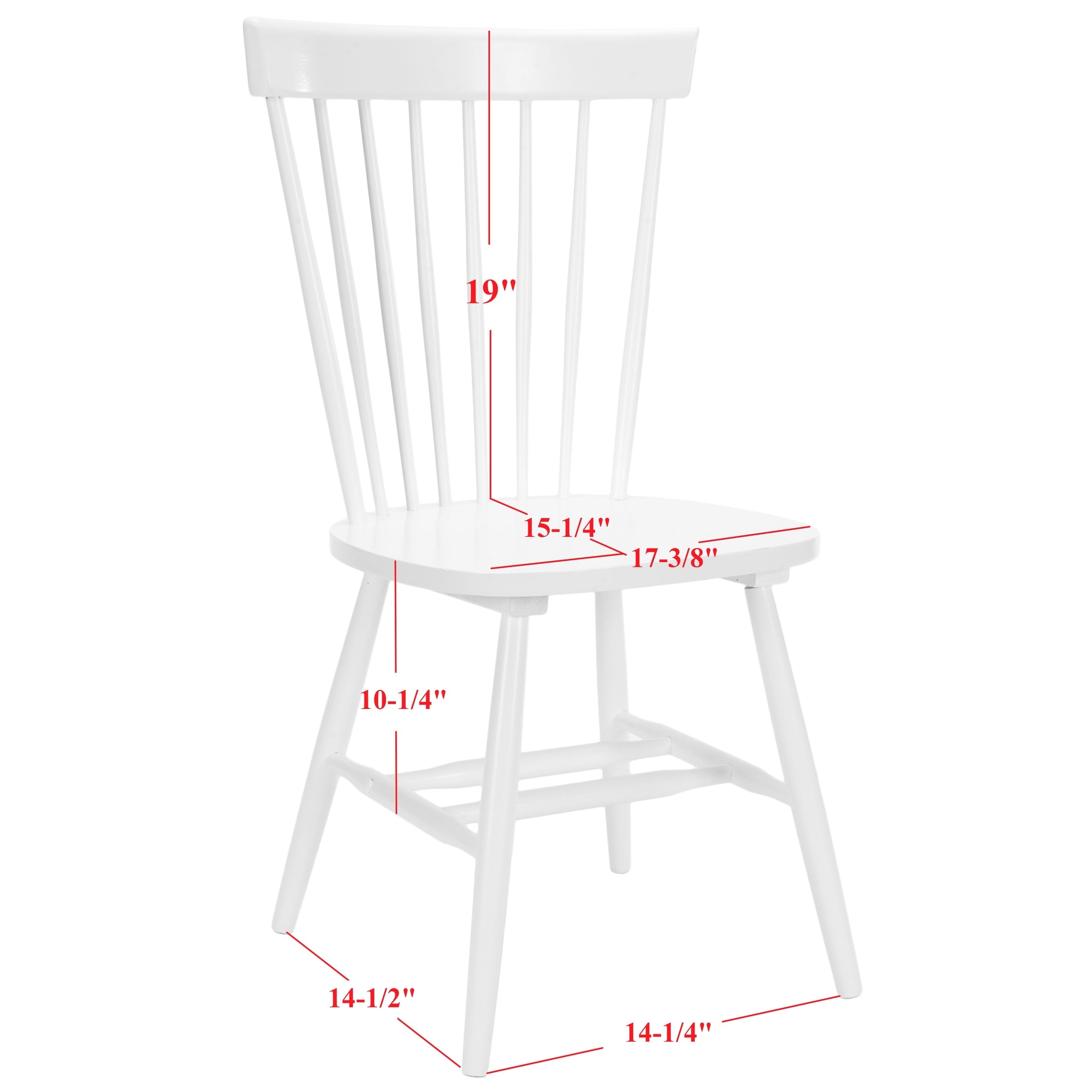 SAFAVIEH Suhair Spindle Farmhouse Dining Chair (Set of 2) - 20.5 x 21 x 36 - 21W x 21D x 36H