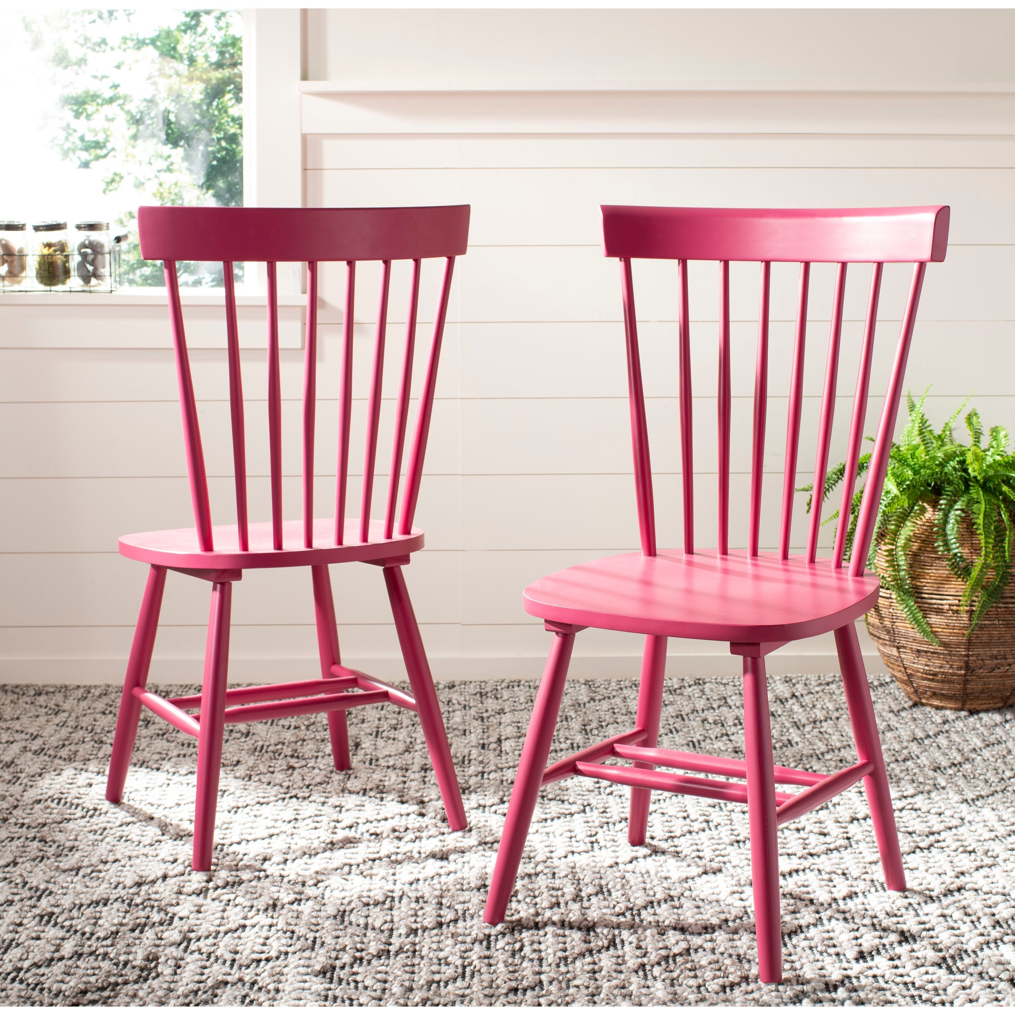 SAFAVIEH Suhair Spindle Farmhouse Dining Chair (Set of 2) - 20.5 x 21 x 36 - 21W x 21D x 36H