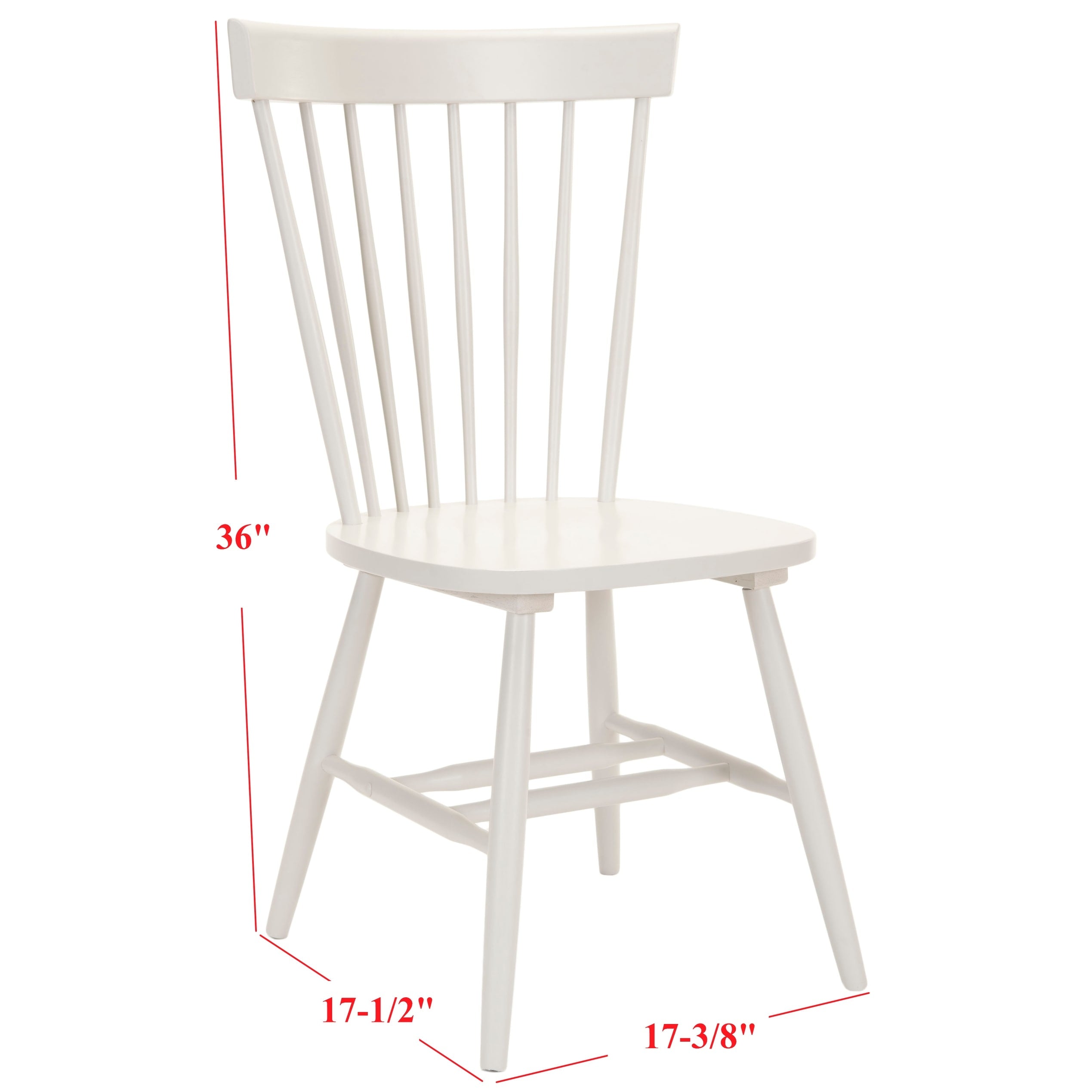 SAFAVIEH Suhair Spindle Farmhouse Dining Chair (Set of 2) - 20.5 x 21 x 36 - 21W x 21D x 36H