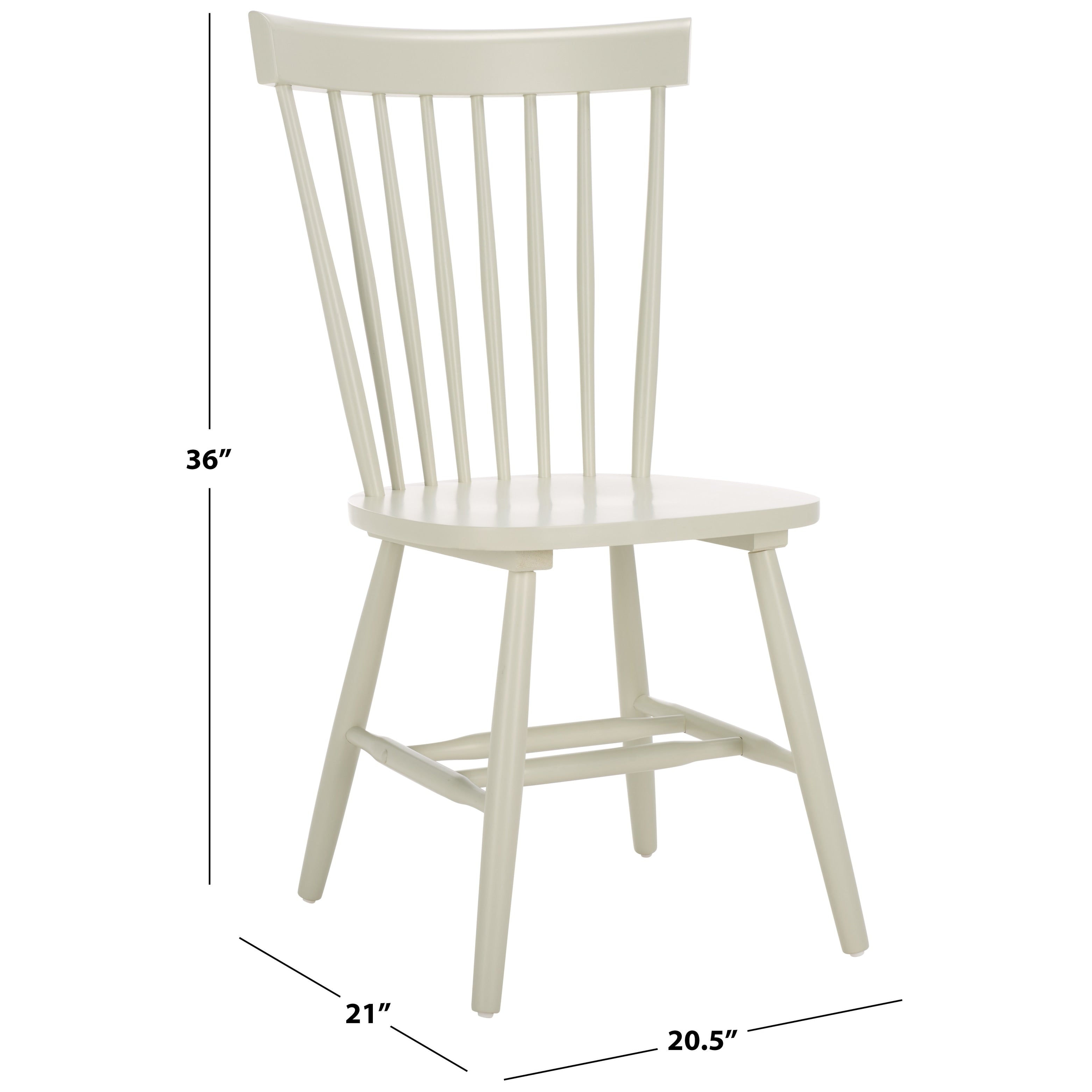SAFAVIEH Suhair Spindle Farmhouse Dining Chair (Set of 2) - 20.5 x 21 x 36 - 21W x 21D x 36H