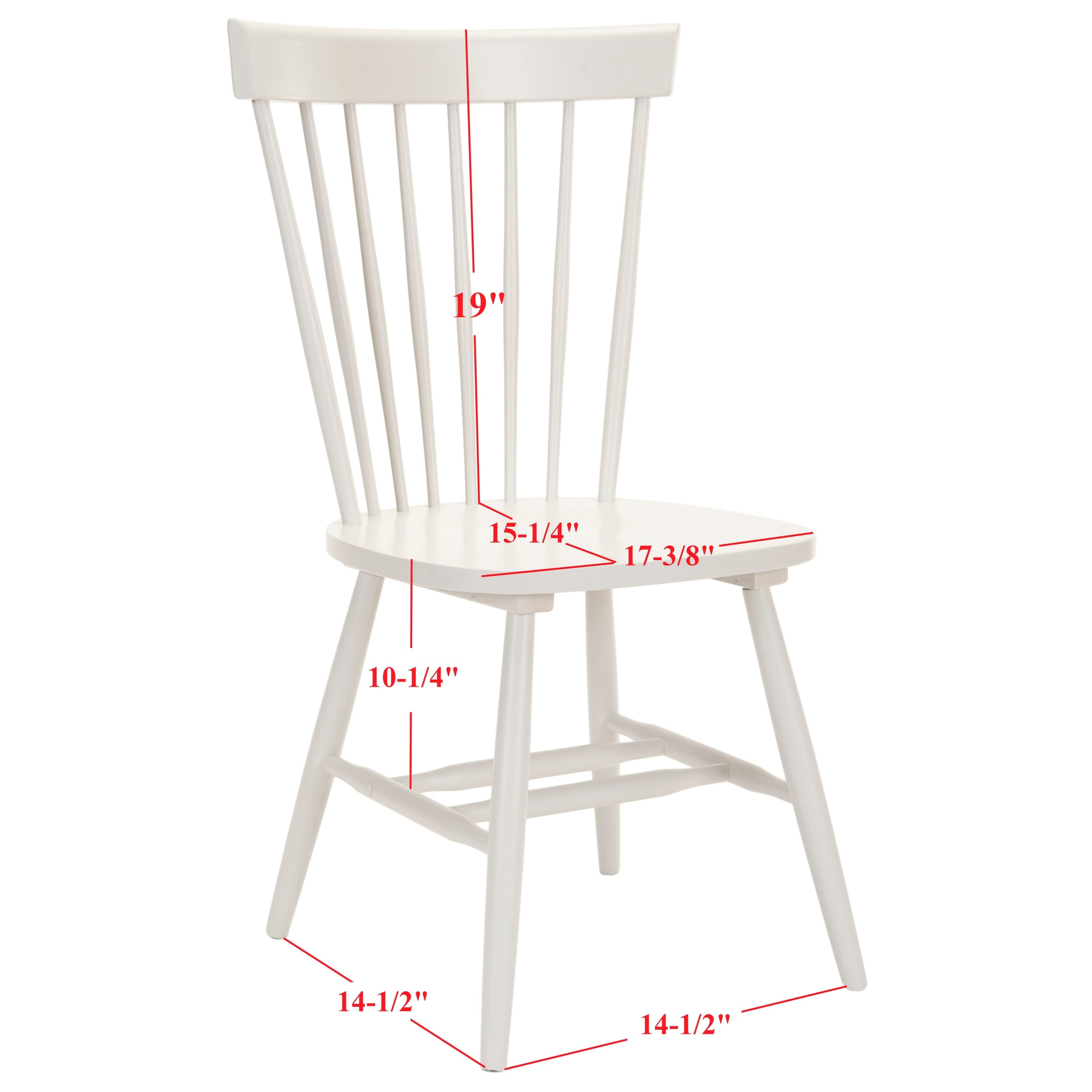 SAFAVIEH Suhair Spindle Farmhouse Dining Chair (Set of 2) - 20.5 x 21 x 36 - 21W x 21D x 36H