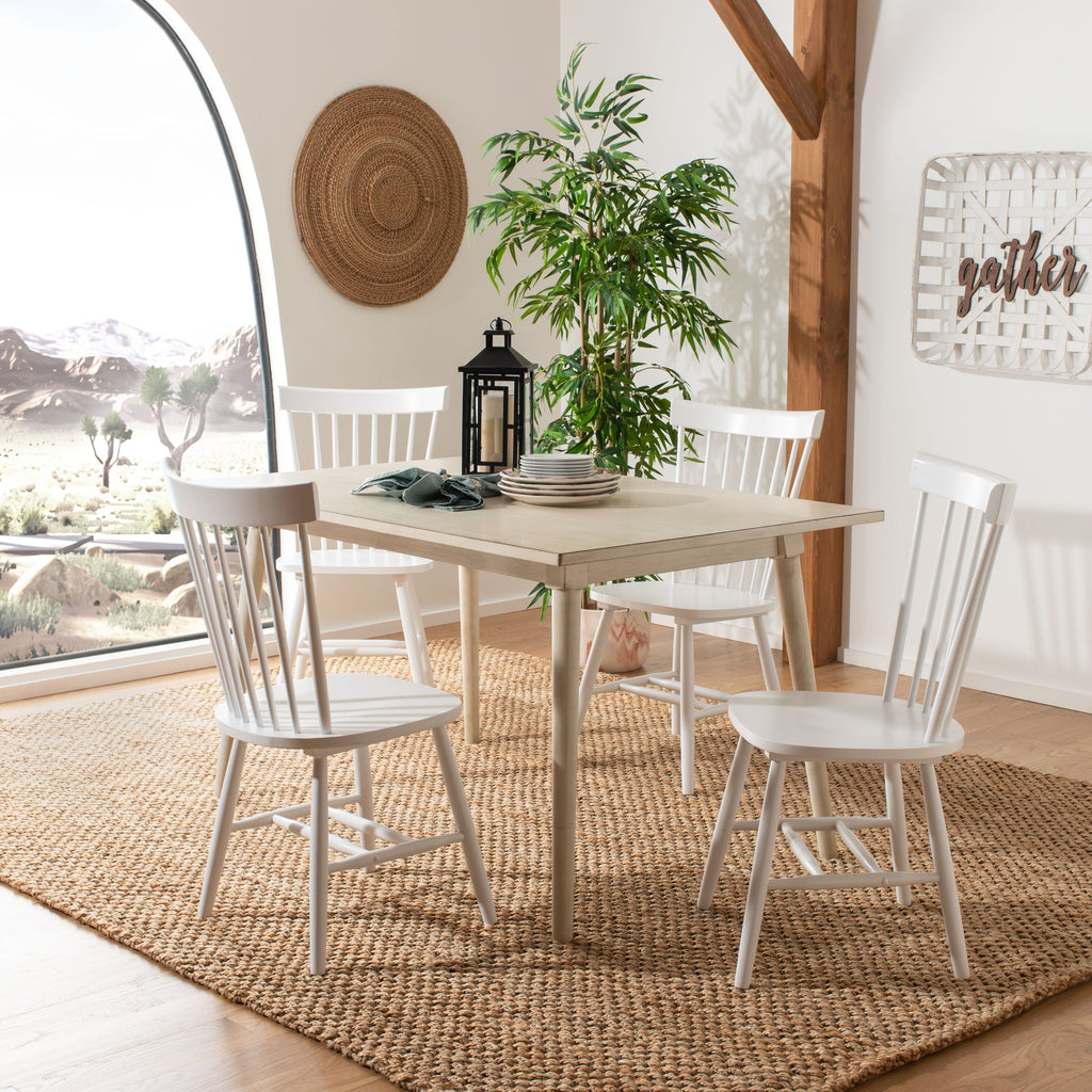 SAFAVIEH Suhair Spindle Farmhouse Dining Chair (Set of 2) - 20.5 x 21 x 36 - 21W x 21D x 36H