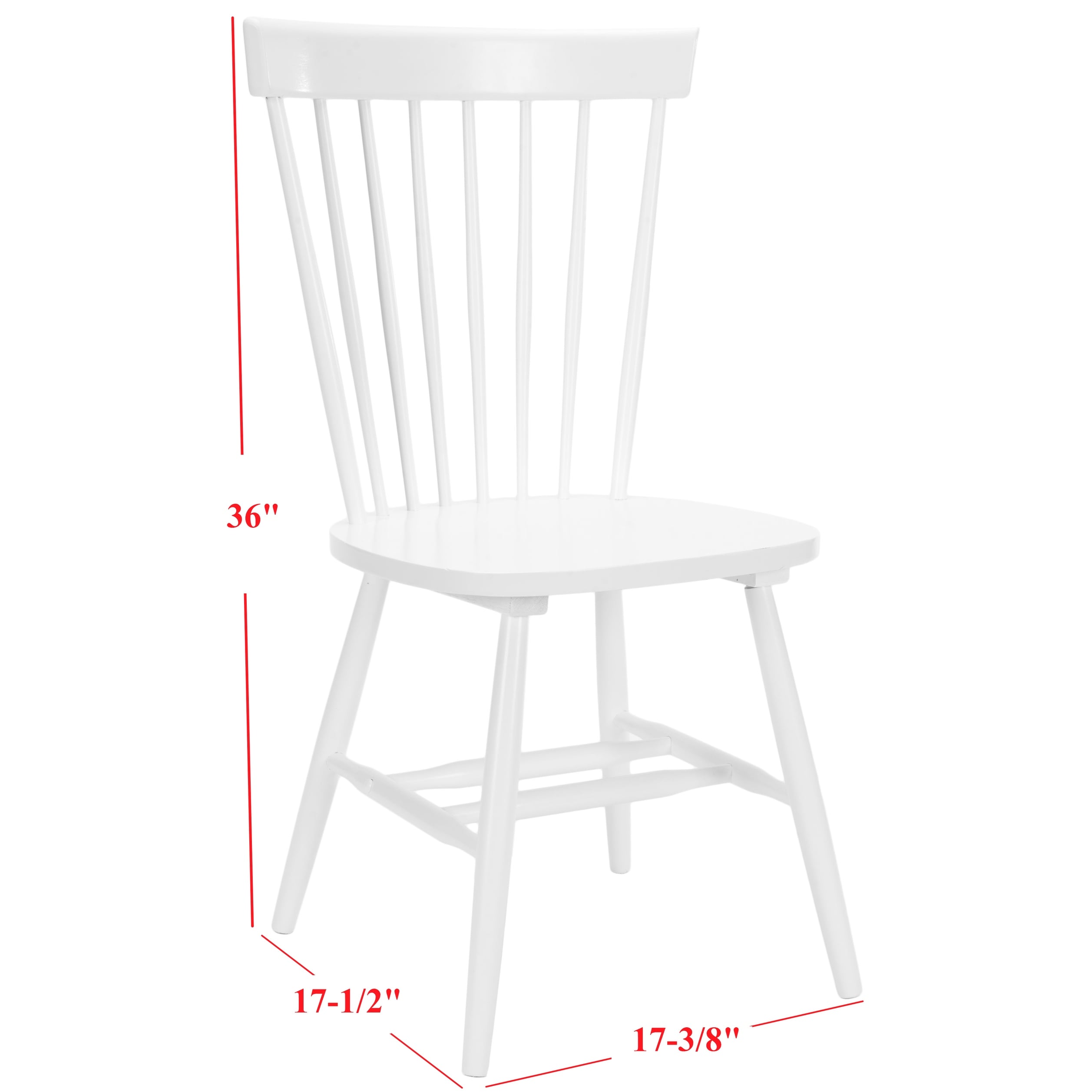 SAFAVIEH Suhair Spindle Farmhouse Dining Chair (Set of 2) - 20.5 x 21 x 36 - 21W x 21D x 36H