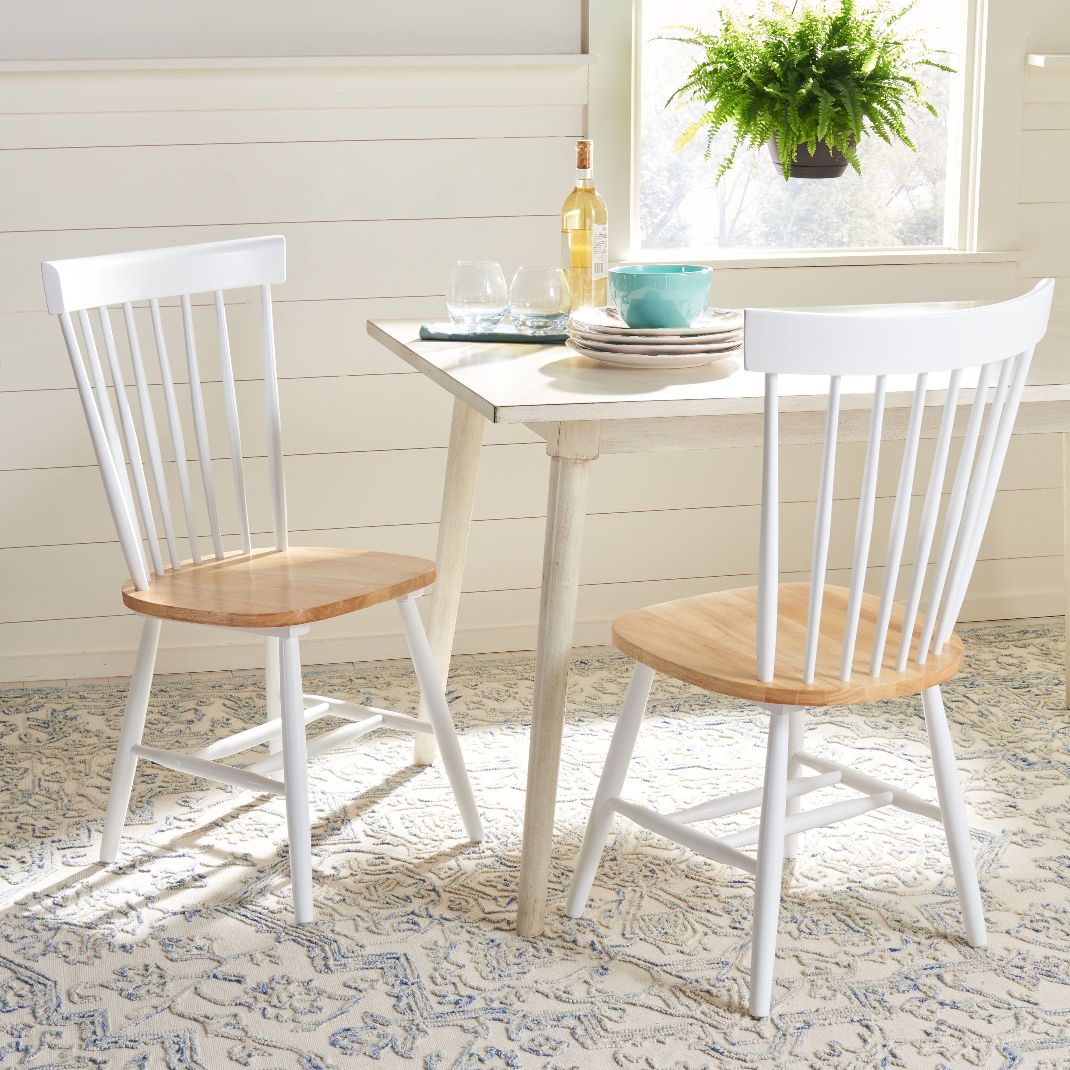 SAFAVIEH Suhair Spindle Farmhouse Dining Chair (Set of 2) - 20.5 x 21 x 36 - 21W x 21D x 36H