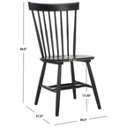 SAFAVIEH Suhair Spindle Farmhouse Dining Chair (Set of 2) - 20.5 x 21 x 36 - 21W x 21D x 36H