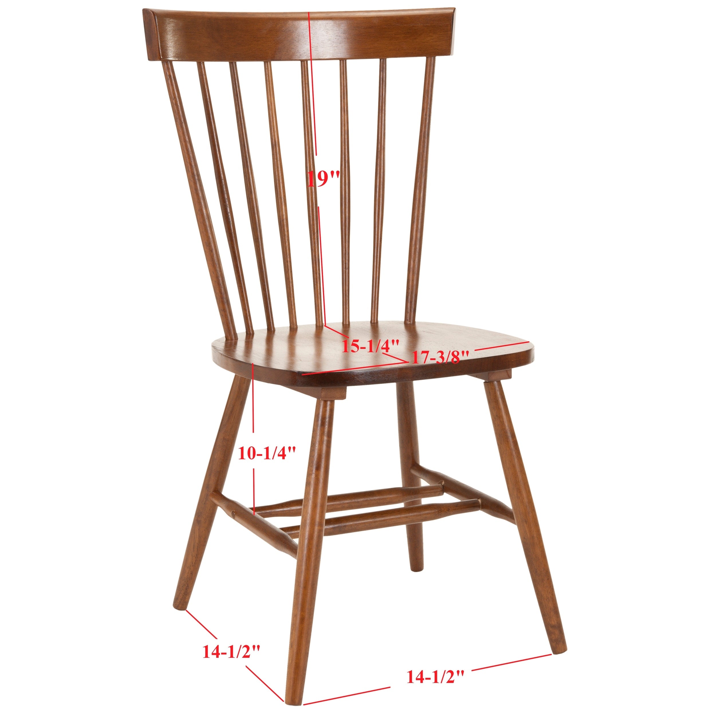 SAFAVIEH Suhair Spindle Farmhouse Dining Chair (Set of 2) - 20.5 x 21 x 36 - 21W x 21D x 36H