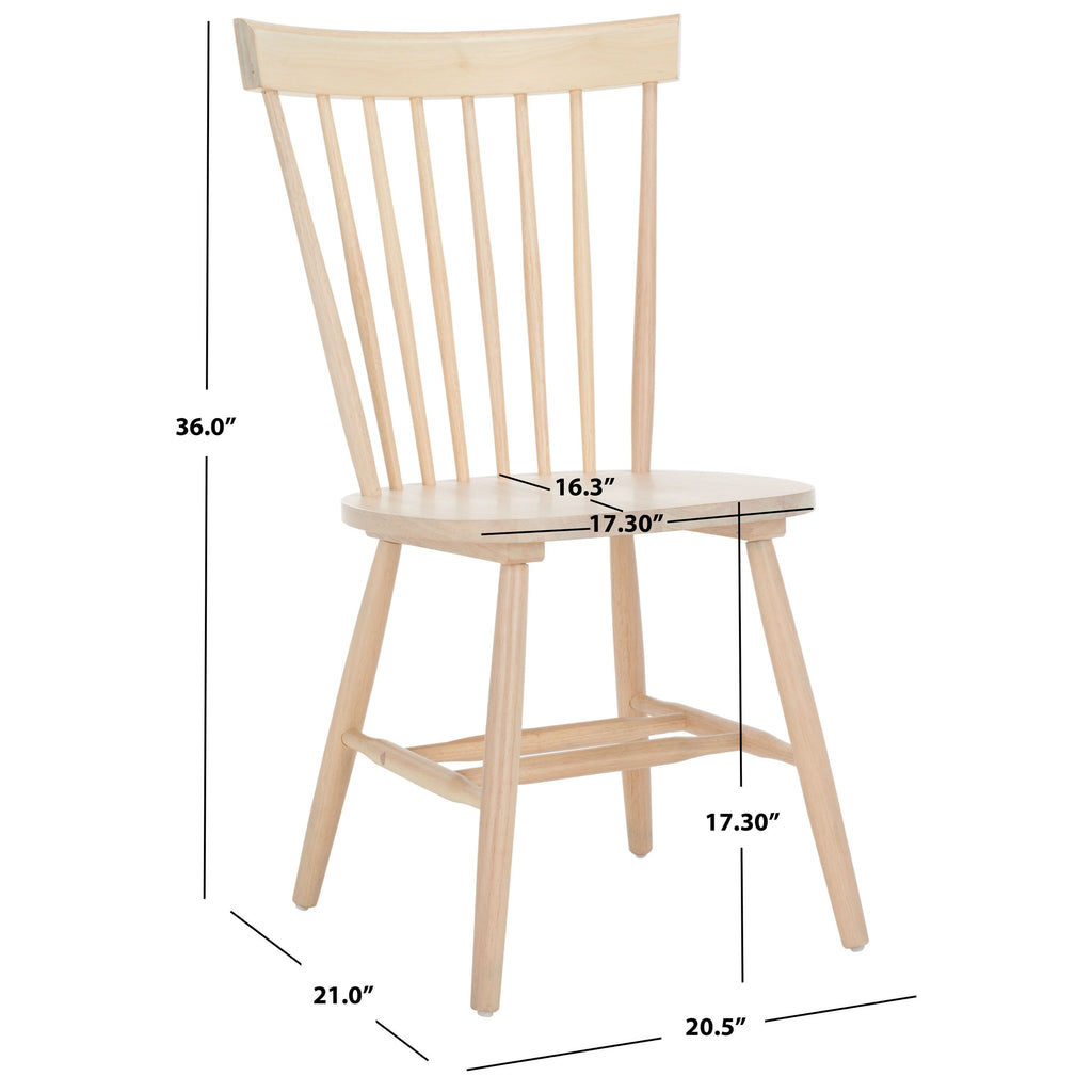 SAFAVIEH Suhair Spindle Farmhouse Dining Chair (Set of 2) - 20.5 x 21 x 36 - 21W x 21D x 36H