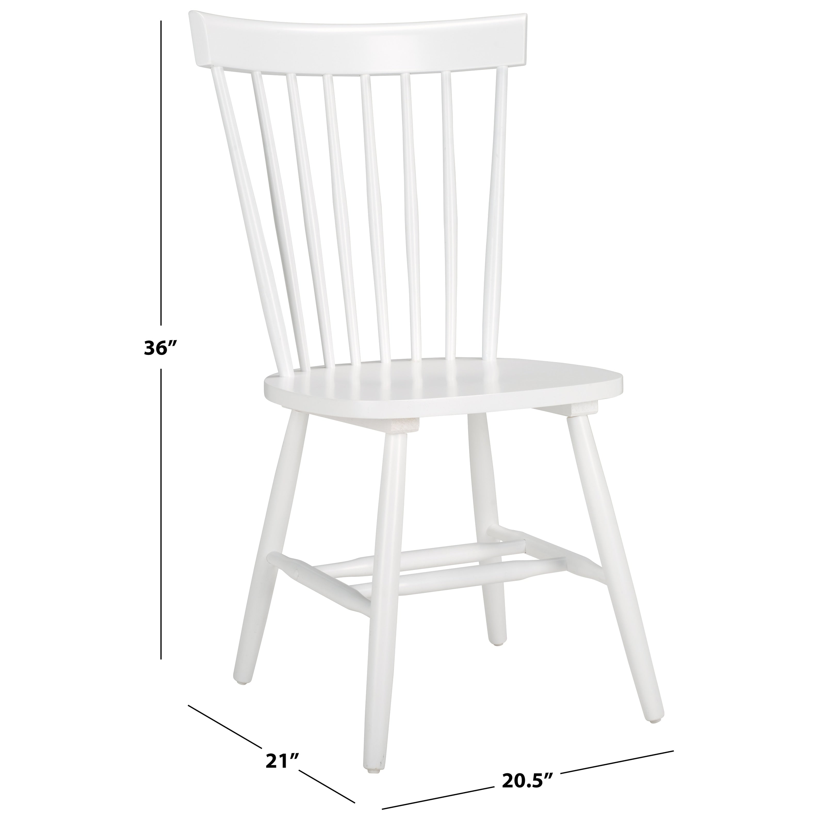 SAFAVIEH Suhair Spindle Farmhouse Dining Chair (Set of 2) - 20.5 x 21 x 36 - 21W x 21D x 36H