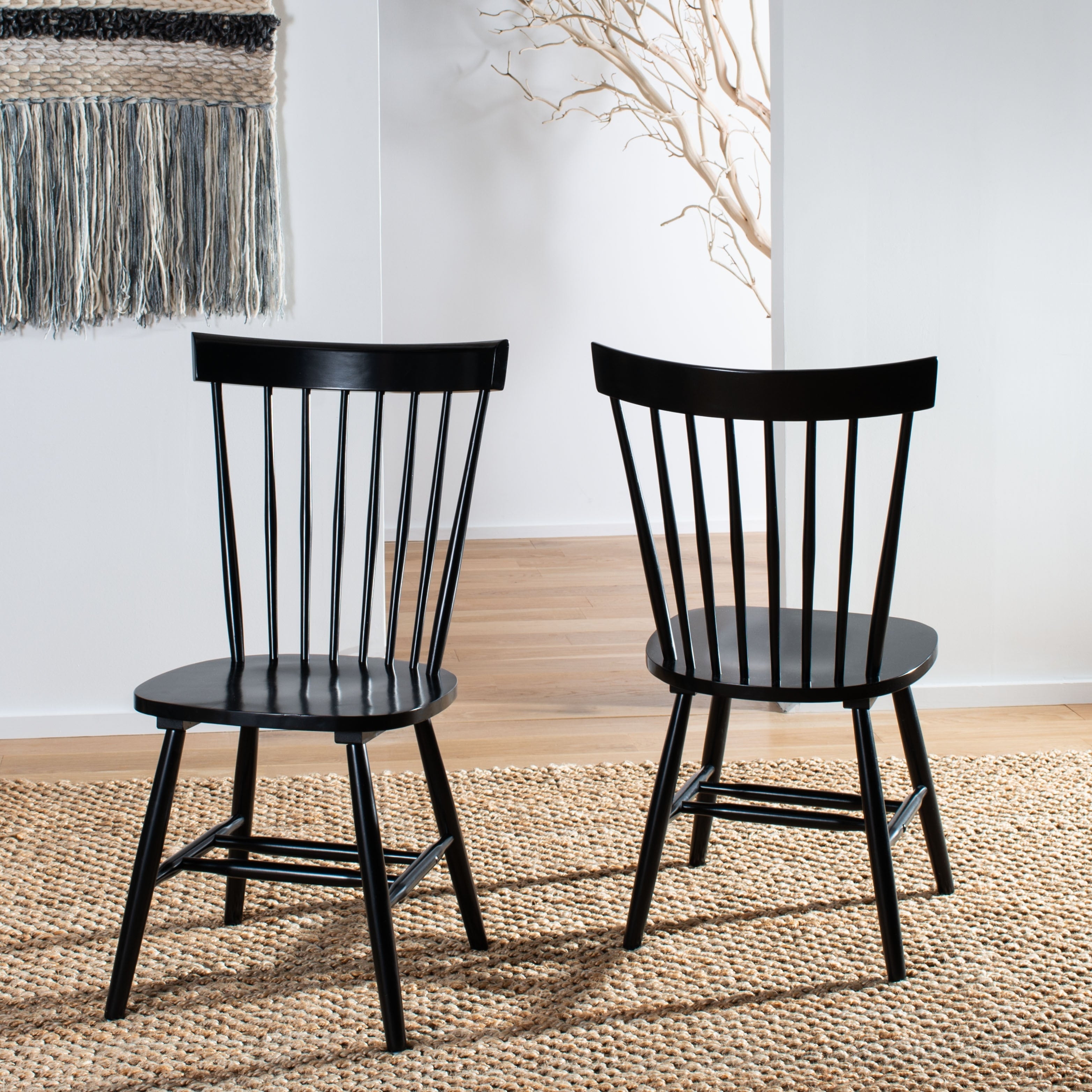 SAFAVIEH Suhair Spindle Farmhouse Dining Chair (Set of 2) - 20.5 x 21 x 36 - 21W x 21D x 36H