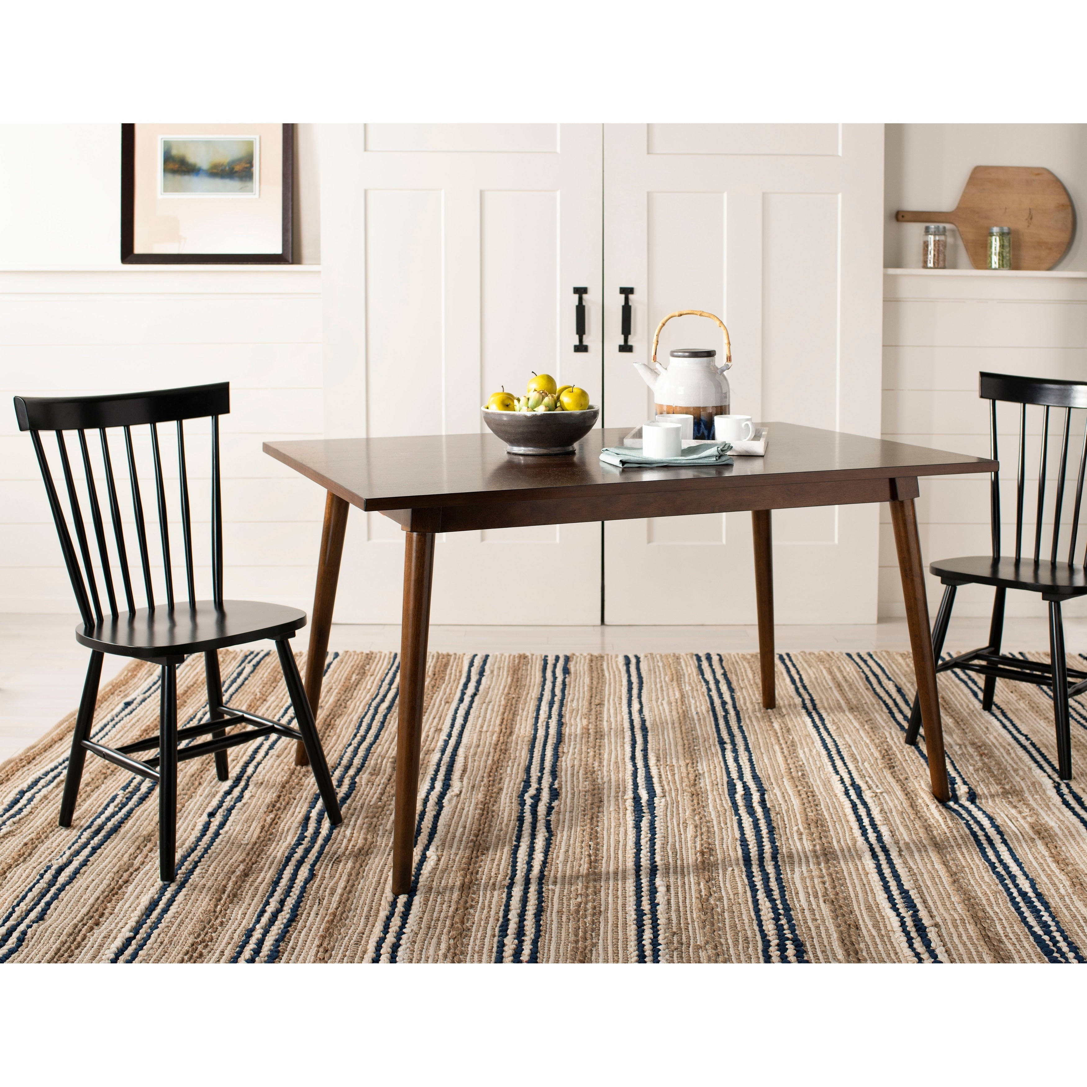SAFAVIEH Suhair Spindle Farmhouse Dining Chair (Set of 2) - 20.5 x 21 x 36 - 21W x 21D x 36H