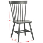 SAFAVIEH Suhair Spindle Farmhouse Dining Chair (Set of 2) - 20.5 x 21 x 36 - 21W x 21D x 36H
