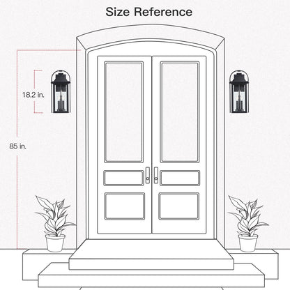 Brits Black Outdoor Wall Lantern Sconce Light