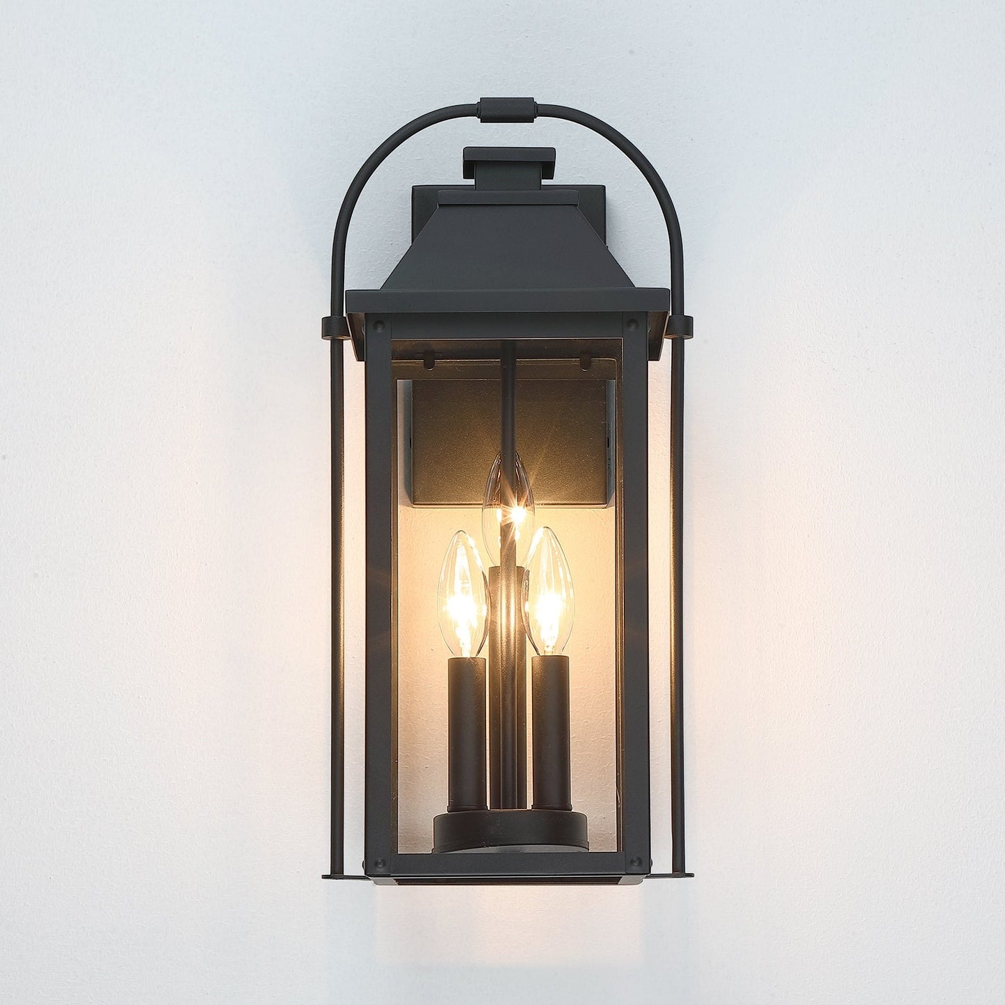 Brits Black Outdoor Wall Lantern Sconce Light