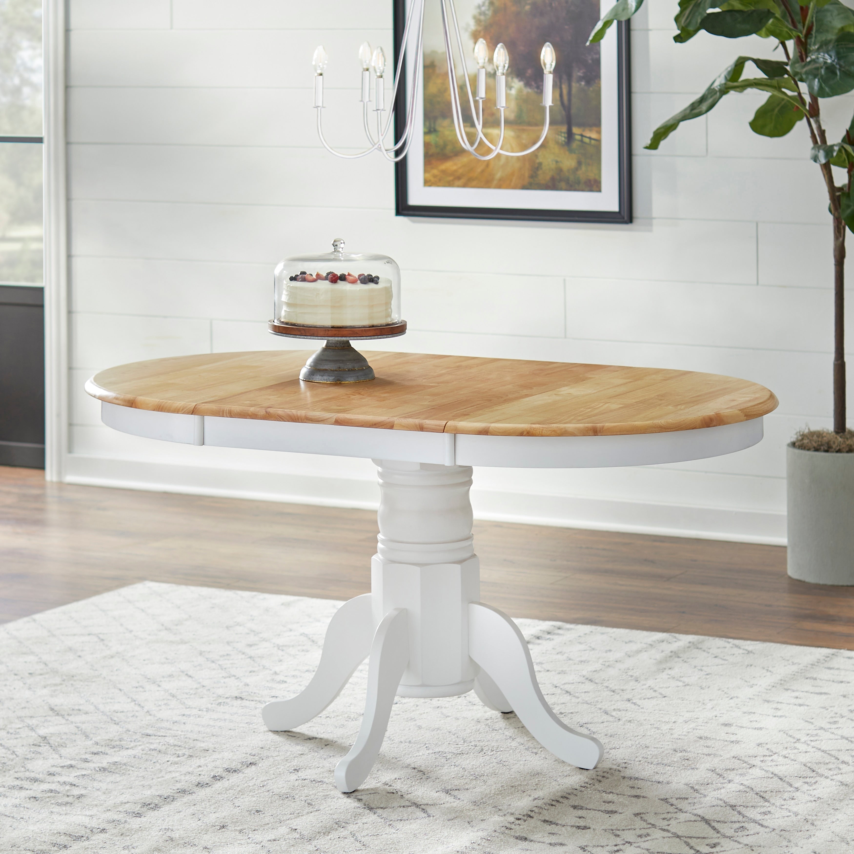 Simple Living Carolina 5-piece Farmhouse Solid Wood Dining Set with Leaf