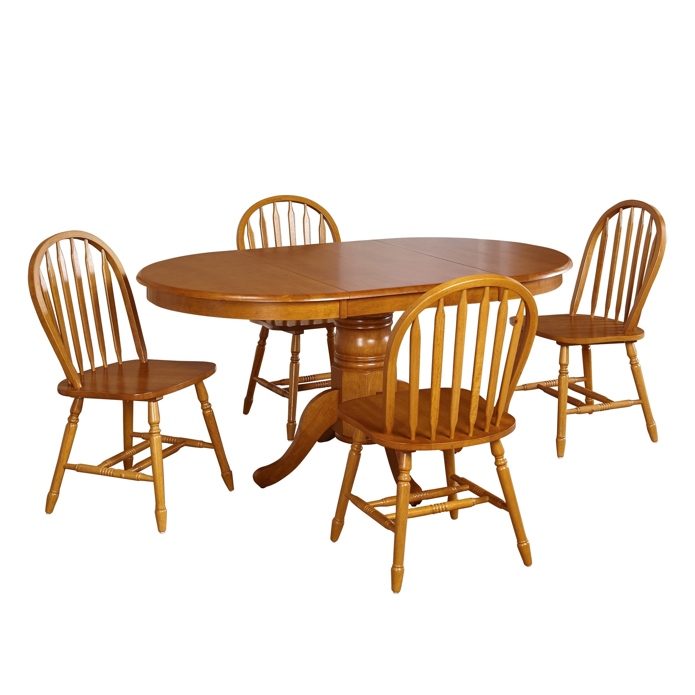 Simple Living Carolina 5-piece Farmhouse Solid Wood Dining Set with Leaf