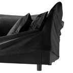 Slipcovered Sofa Couch, Modern 3 Seater Sofa with Suppleness Armrests, Chenille Fleece Deep Seat Sofa
