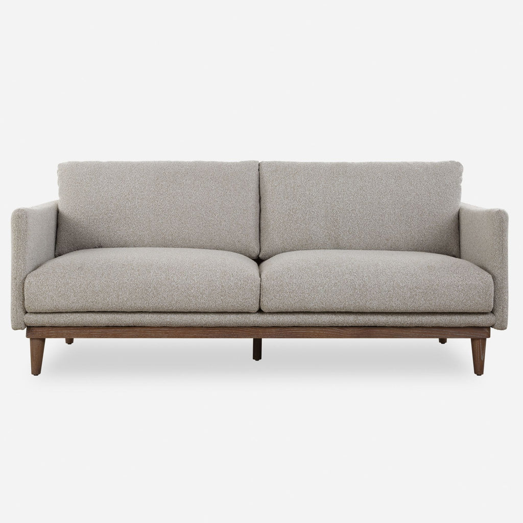Solid Loveseat Sofa - 83 - Sand Gray