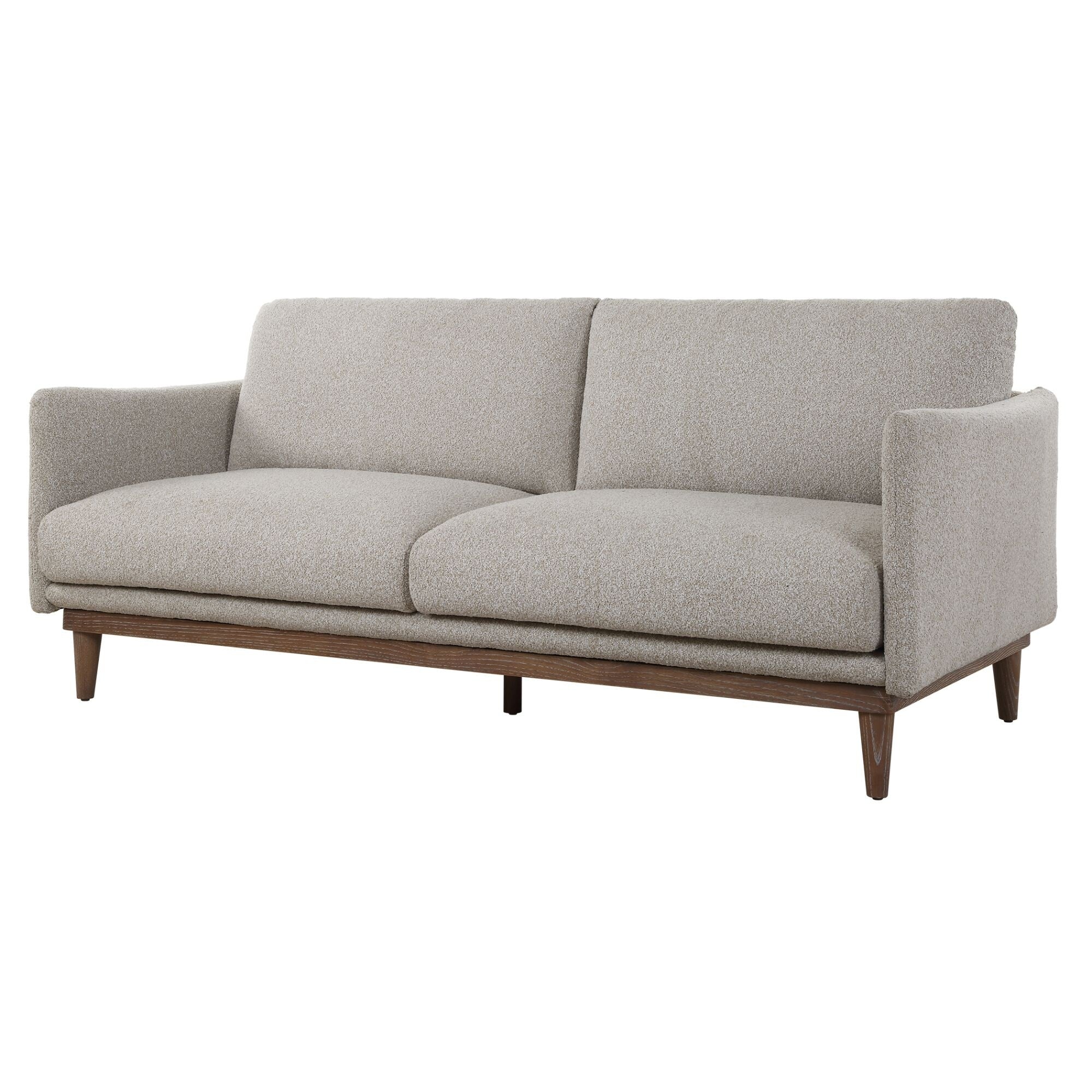 Solid Loveseat Sofa - 83 - Sand Gray