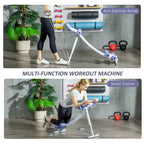 Soozier Foldable Ab Workout Equipment, Ab Machine with Four Adjustable Angles and Resistance Bands for Core and Stomach Exercise