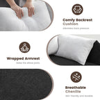 Two-Tone Loveseat Sofa with Wrapped Armrests