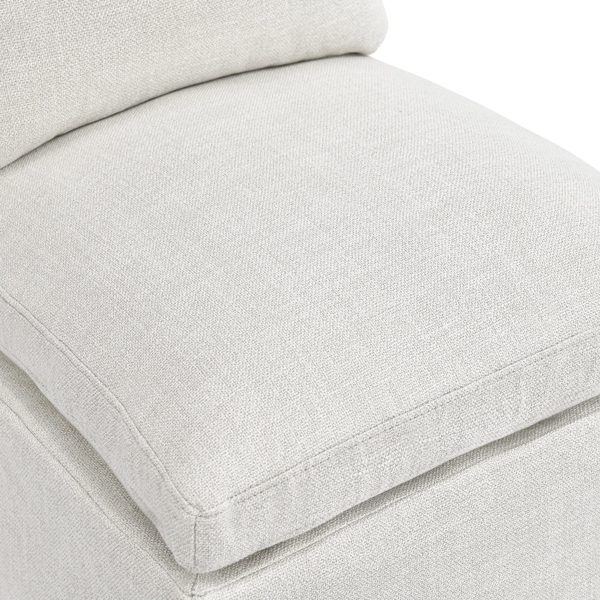 Upholstered Swiveling Rolling Linen Dining Chair
