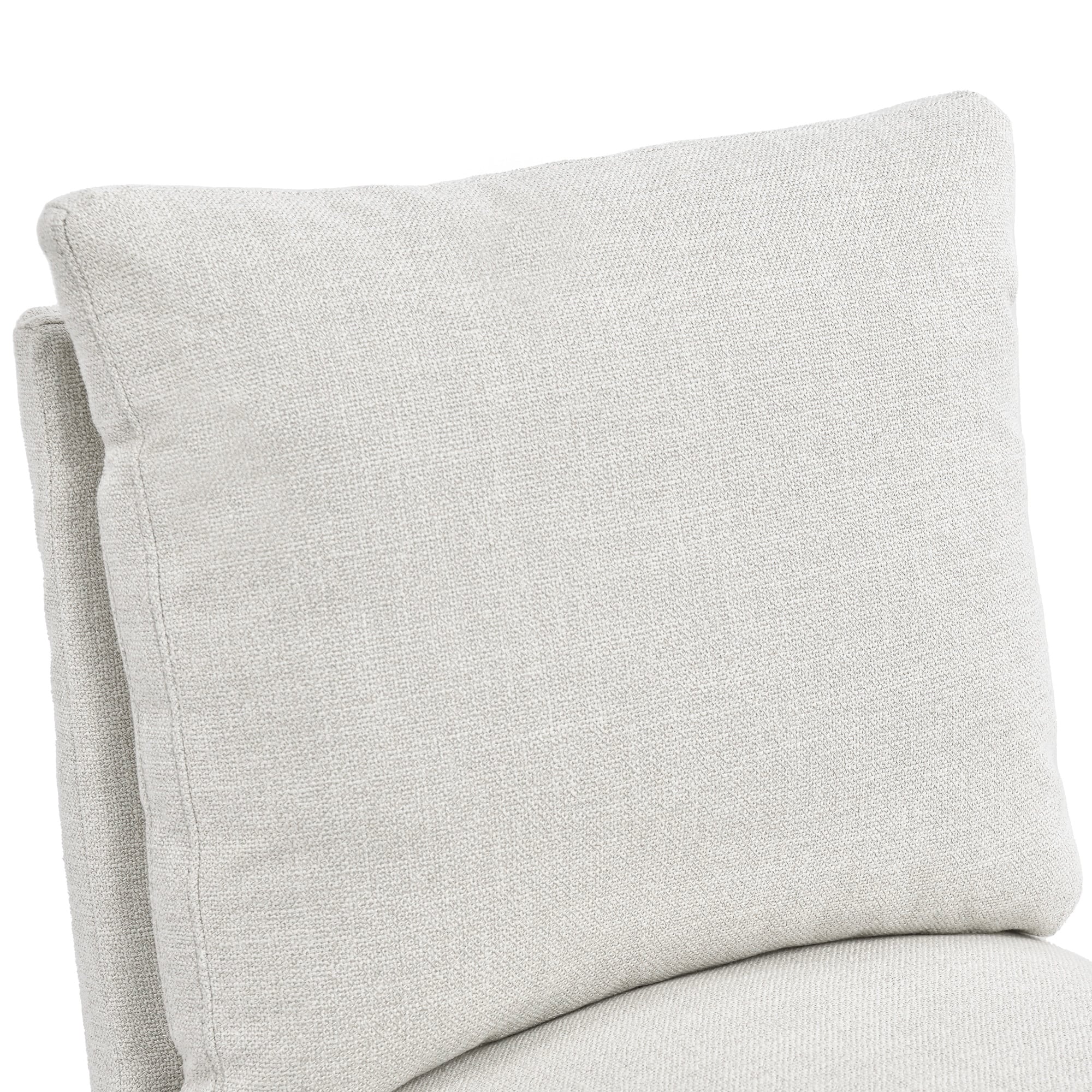 Upholstered Swiveling Rolling Linen Dining Chair
