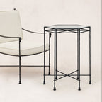 Table basse d'extérieur en verre Provence