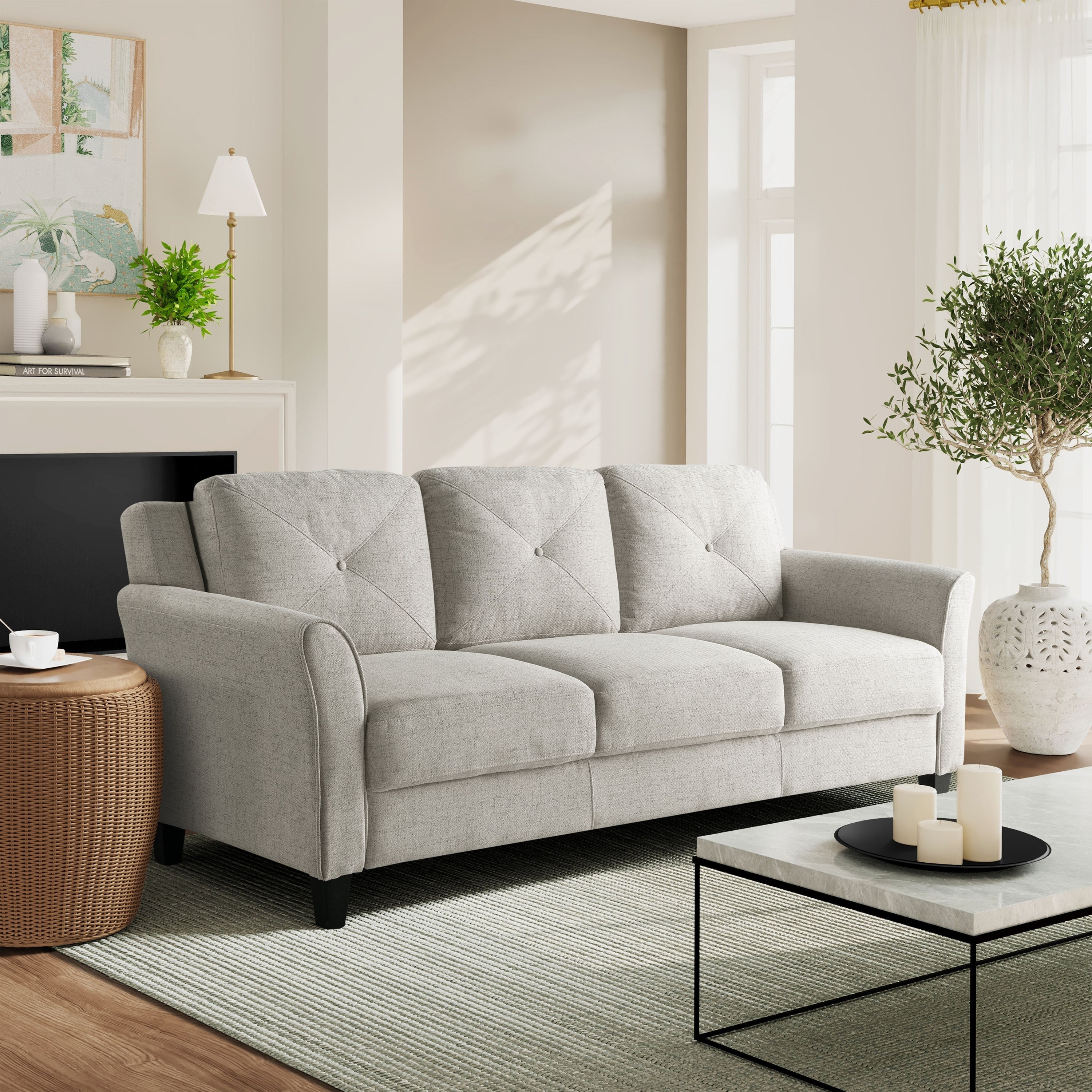 iLounge Harvard Microfiber Sofa