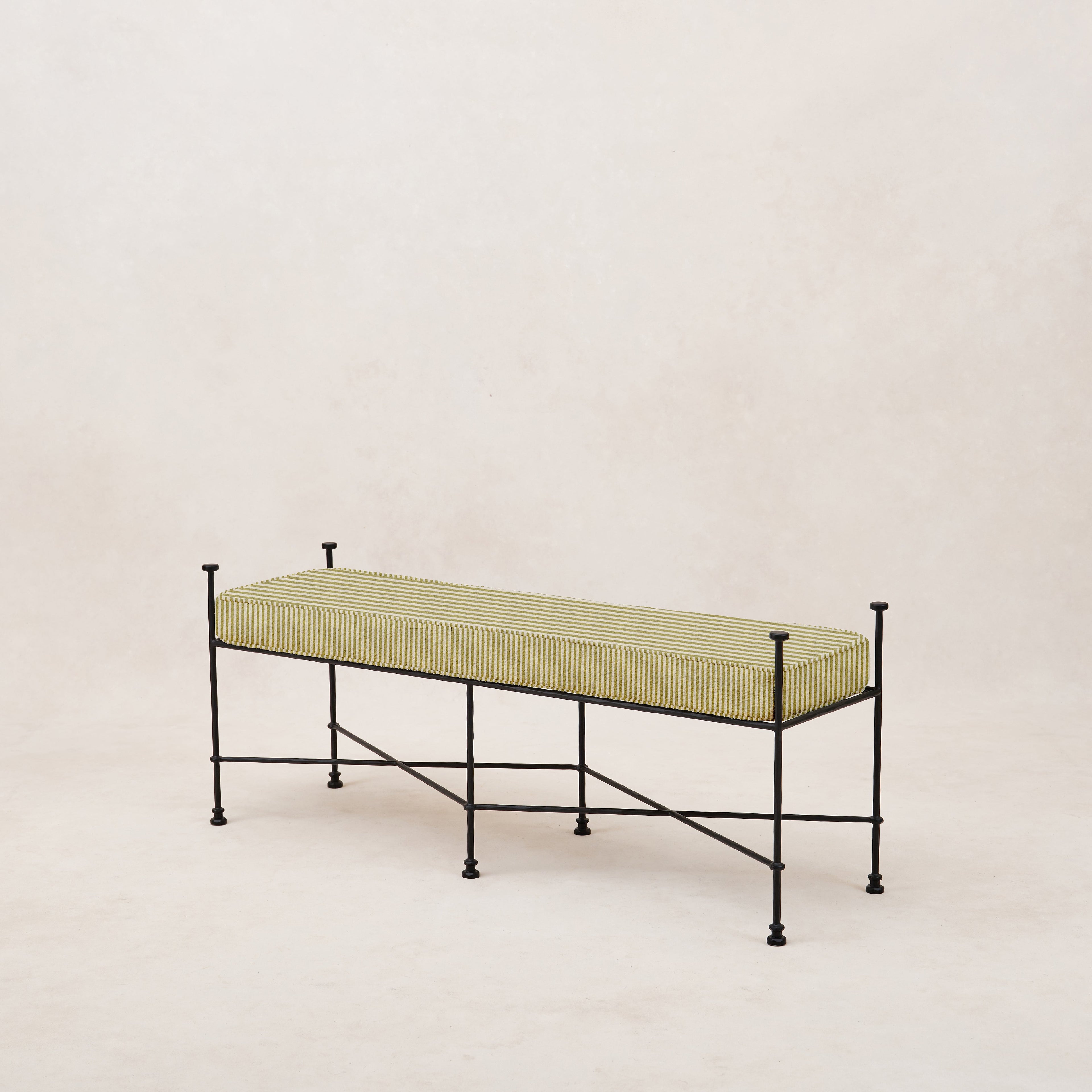 Banc d'extérieur Provence - Rayé olive