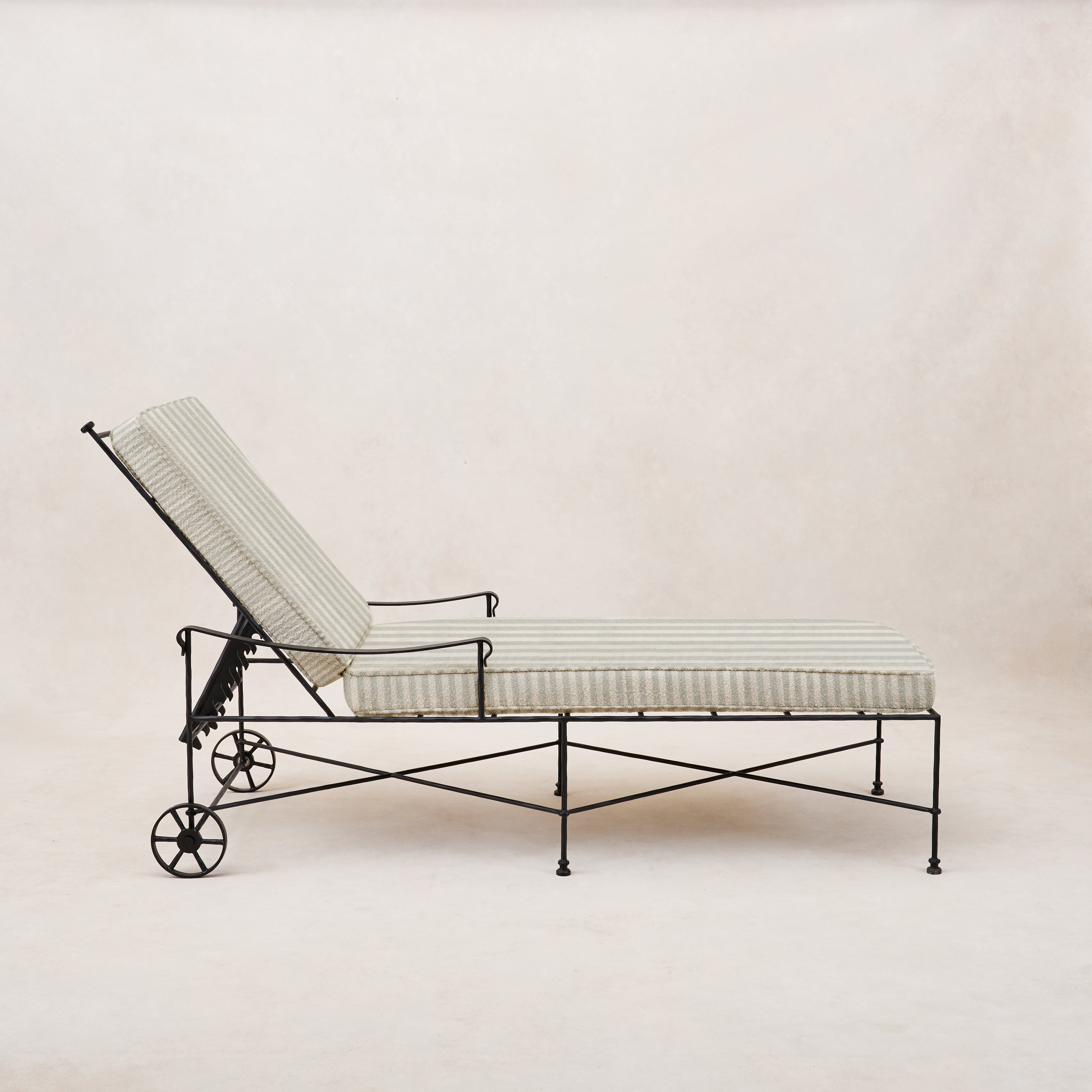 Chaise longue d'extérieur Provence - Rayures brumeuses