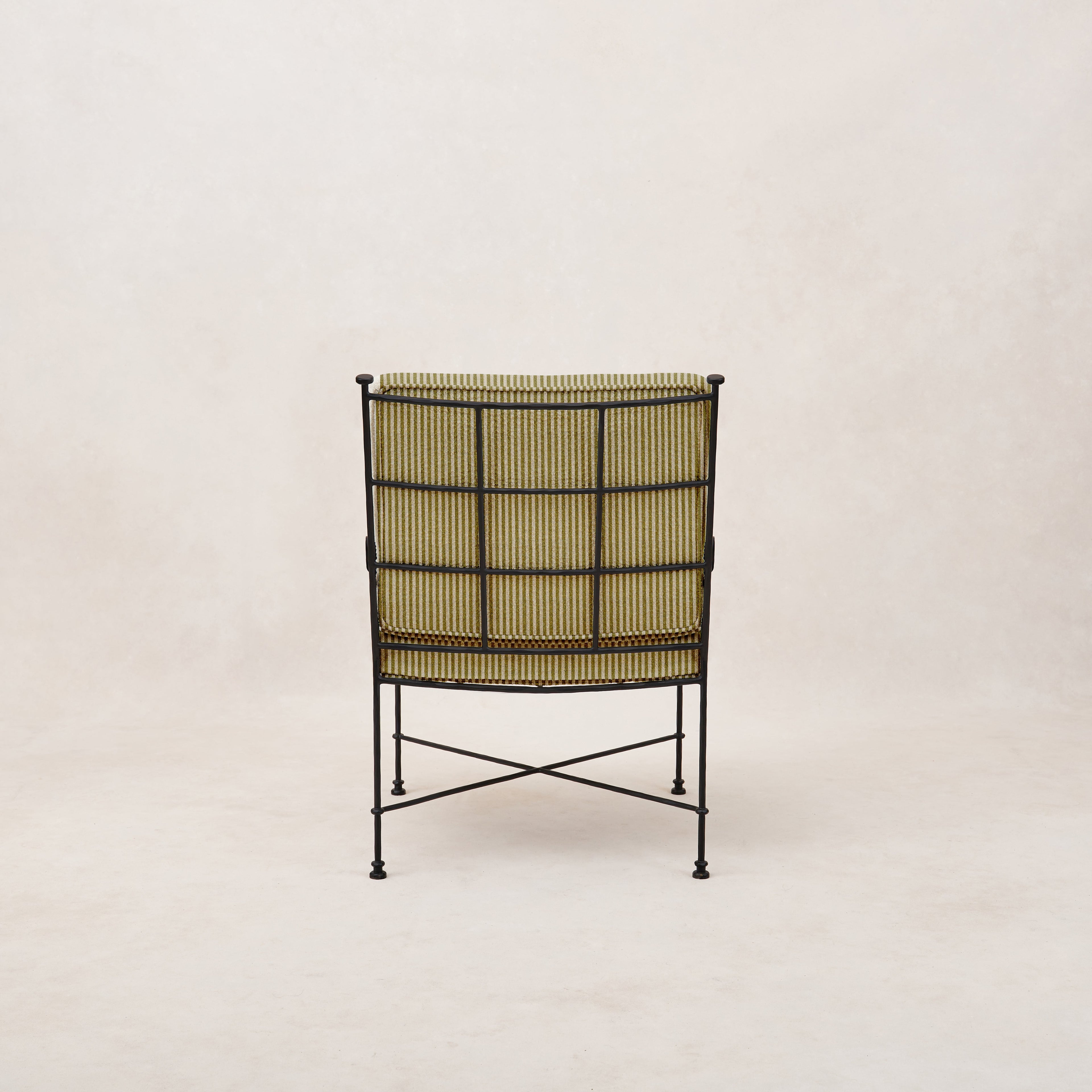 Chaise de salle à manger d'extérieur Provence - Rayures olive