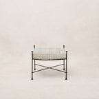 Pouf d'extérieur Provence - Rayé brume