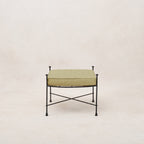 Pouf d'extérieur Provence - Rayé olive