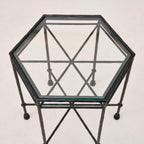 Table d'appoint d'extérieur en verre Provence