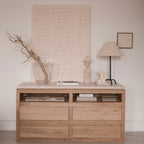Commode en marbre Sofita - Chêne blanc